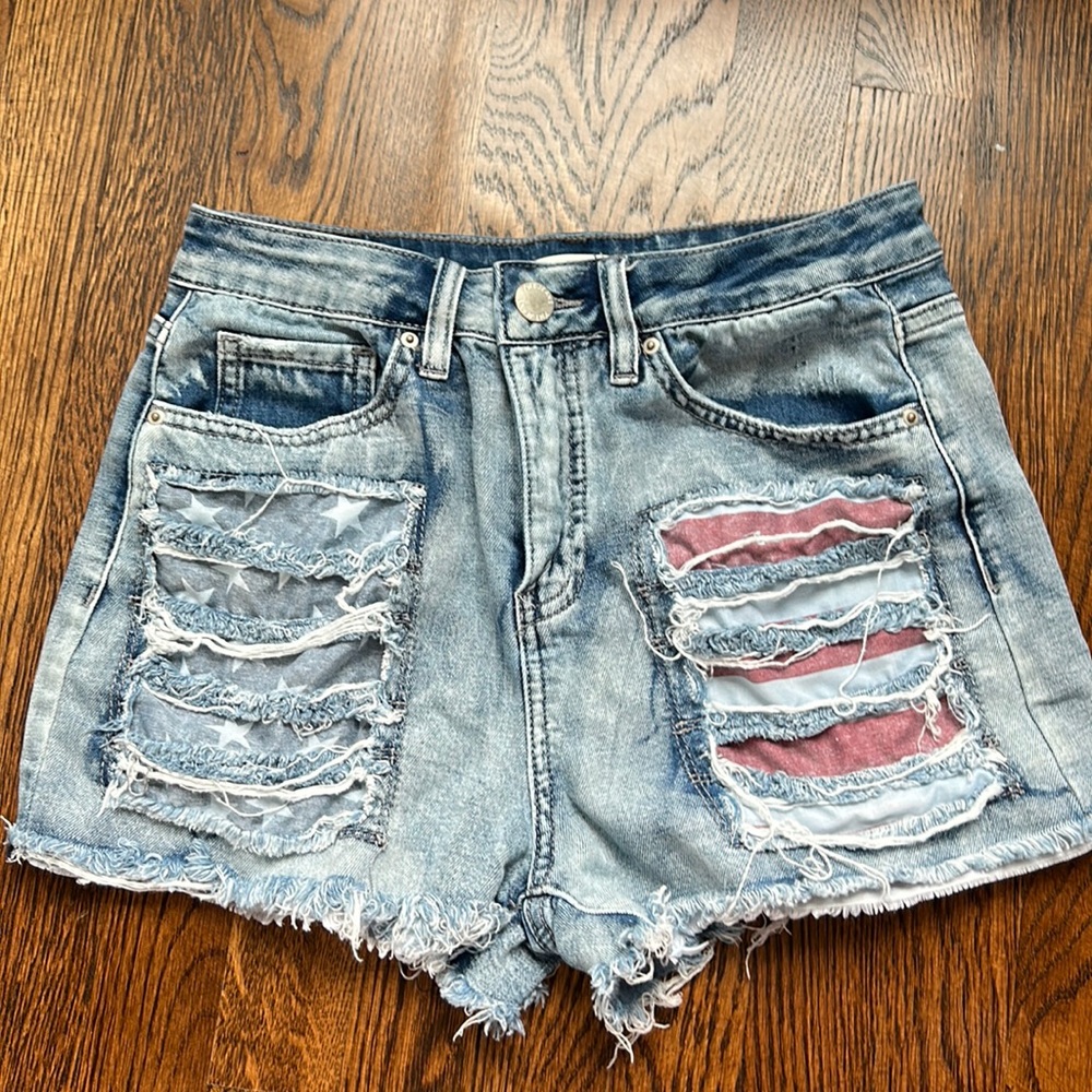 American Flag Short Shorts